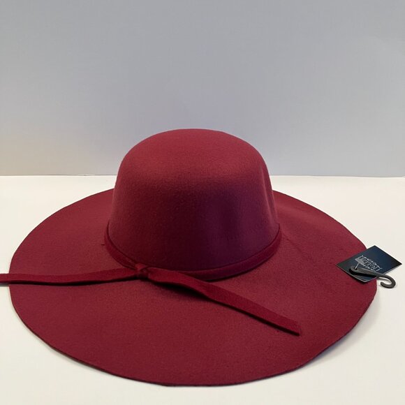 Hat Floppy Dressy W/ Bow Knot- Cabernet/ Burgundy/ Maroon - NWT - Picture 7 of 11